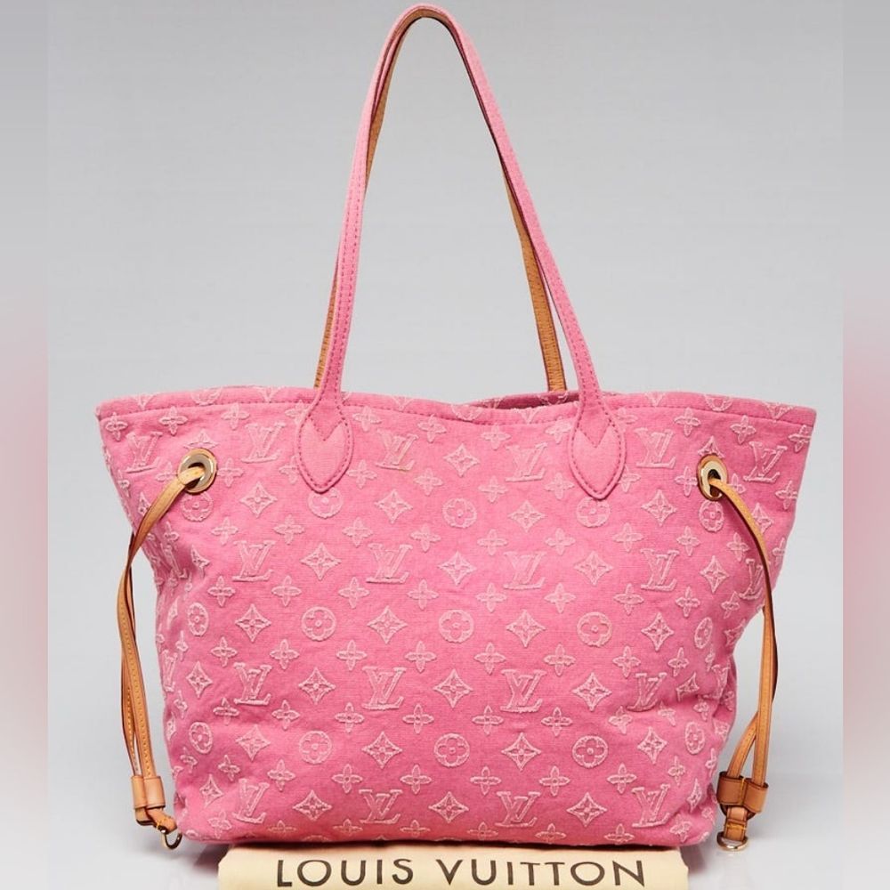 🩷AUTHENTIC Pink Louis Vuitton Neverfull MM Stone - Picture 1 of 15